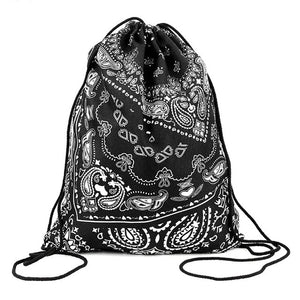 3D Print Drawstring Backpack Rucksack Shoulder Bags Gym Bag Muti color