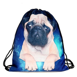 3D Print Drawstring Backpack Rucksack Shoulder Bags Gym Bag Muti color