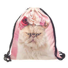 Load image into Gallery viewer, 3D Print Drawstring Backpack Rucksack Shoulder Bags Gym Bag Muti color