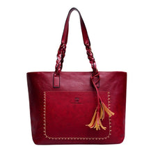 Load image into Gallery viewer, Vintage Women Bags Set Top-Handle Big Capacity Female Tassel Handbag Fashion Shoulder Bag Purse Ladies PU Leather Bag  alexa