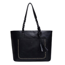 Load image into Gallery viewer, Vintage Women Bags Set Top-Handle Big Capacity Female Tassel Handbag Fashion Shoulder Bag Purse Ladies PU Leather Bag  alexa