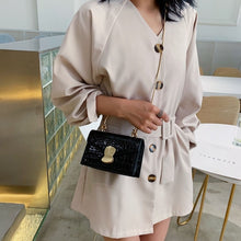 Load image into Gallery viewer, Stone pattern PU Leather Crossbody Bags For Women 2019 Mini Shoulder Messenger Bag With Metal Handle Lady Travel Totes